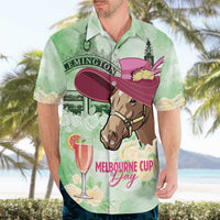 Australia Cup Melbourne Horse Racing Hawaiian Shirt Hats Heels & Horseshoes Yellow Roses - Wonder Print Shop