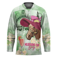 Australia Cup Melbourne Horse Racing Hockey Jersey Hats Heels & Horseshoes Yellow Roses - Wonder Print Shop