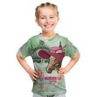 Australia Cup Melbourne Horse Racing Kid T Shirt Hats Heels & Horseshoes Yellow Roses - Wonder Print Shop
