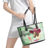 Australia Cup Melbourne Horse Racing Leather Tote Bag Hats Heels & Horseshoes Yellow Roses - Wonder Print Shop