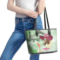 Australia Cup Melbourne Horse Racing Leather Tote Bag Hats Heels & Horseshoes Yellow Roses - Wonder Print Shop