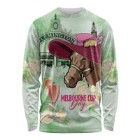 Australia Cup Melbourne Horse Racing Long Sleeve Shirt Hats Heels & Horseshoes Yellow Roses - Wonder Print Shop