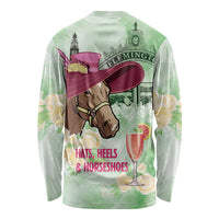 Australia Cup Melbourne Horse Racing Long Sleeve Shirt Hats Heels & Horseshoes Yellow Roses - Wonder Print Shop
