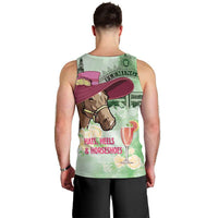 Australia Cup Melbourne Horse Racing Men Tank Top Hats Heels & Horseshoes Yellow Roses - Wonder Print Shop