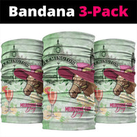 Australia Cup Melbourne Horse Racing Neck Gaiter Hats Heels & Horseshoes Yellow Roses - Wonder Print Shop