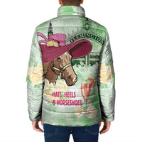 Australia Cup Melbourne Horse Racing Padded Jacket Hats Heels & Horseshoes Yellow Roses - Wonder Print Shop