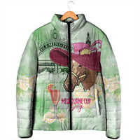 Australia Cup Melbourne Horse Racing Padded Jacket Hats Heels & Horseshoes Yellow Roses - Wonder Print Shop