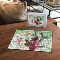 Australia Cup Melbourne Horse Racing Puzzle Hats Heels & Horseshoes Yellow Roses - Wonder Print Shop