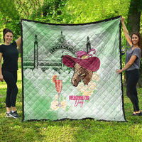 Australia Cup Melbourne Horse Racing Quilt Hats Heels & Horseshoes Yellow Roses - Wonder Print Shop