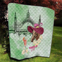 Australia Cup Melbourne Horse Racing Quilt Hats Heels & Horseshoes Yellow Roses - Wonder Print Shop