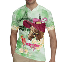 Australia Cup Melbourne Horse Racing Rugby Jersey Hats Heels & Horseshoes Yellow Roses - Wonder Print Shop