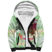 Australia Cup Melbourne Horse Racing Sherpa Hoodie Hats Heels & Horseshoes Yellow Roses - Wonder Print Shop