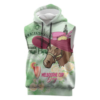 Australia Cup Melbourne Horse Racing Sleeveless Hoodie Hats Heels & Horseshoes Yellow Roses - Wonder Print Shop