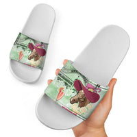 Australia Cup Melbourne Horse Racing Slide Sandals Hats Heels & Horseshoes Yellow Roses - Wonder Print Shop