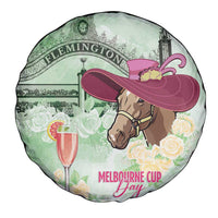 Australia Cup Melbourne Horse Racing Spare Tire Cover Hats Heels & Horseshoes Yellow Roses - Wonder Print Shop