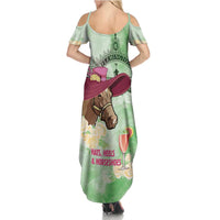 Australia Cup Melbourne Horse Racing Summer Maxi Dress Hats Heels & Horseshoes Yellow Roses - Wonder Print Shop