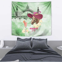 Australia Cup Melbourne Horse Racing Tapestry Hats Heels & Horseshoes Yellow Roses - Wonder Print Shop