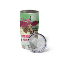 Australia Cup Melbourne Horse Racing Tumbler Cup Hats Heels & Horseshoes Yellow Roses - Wonder Print Shop