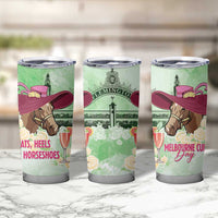 Australia Cup Melbourne Horse Racing Tumbler Cup Hats Heels & Horseshoes Yellow Roses - Wonder Print Shop