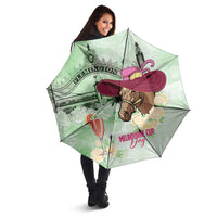 Australia Cup Melbourne Horse Racing Umbrella Hats Heels & Horseshoes Yellow Roses - Wonder Print Shop