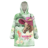 Australia Cup Melbourne Horse Racing Wearable Blanket Hoodie Hats Heels & Horseshoes Yellow Roses - Wonder Print Shop