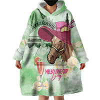 Australia Cup Melbourne Horse Racing Wearable Blanket Hoodie Hats Heels & Horseshoes Yellow Roses - Wonder Print Shop