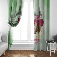 Australia Cup Melbourne Horse Racing Window Curtain Hats Heels & Horseshoes Yellow Roses - Wonder Print Shop