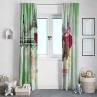 Australia Cup Melbourne Horse Racing Window Curtain Hats Heels & Horseshoes Yellow Roses - Wonder Print Shop