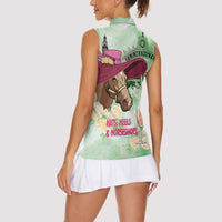 Australia Cup Melbourne Horse Racing Women Sleeveless Polo Shirt Hats Heels & Horseshoes Yellow Roses - Wonder Print Shop