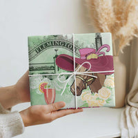 Australia Cup Melbourne Horse Racing Wrapping Paper Hats Heels & Horseshoes Yellow Roses - Wonder Print Shop