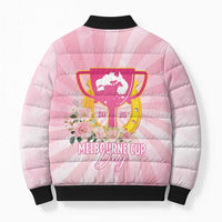 Australia Cup Melbourne Horse Racing Bomber Puffer Jacket 2025 Champion Trophy With Horseshoe - Wonder Print Shop