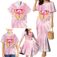 Australia Cup Melbourne Horse Racing Family Matching Mermaid Dress and Hawaiian Shirt 2025 Champion Trophy With Horseshoe - Wonder Print Shop