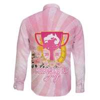 Australia Cup Melbourne Horse Racing Family Matching Off Shoulder Maxi Dress and Hawaiian Shirt 2025 Champion Trophy With Horseshoe - Wonder Print Shop