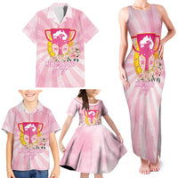 Australia Cup Melbourne Horse Racing Family Matching Tank Maxi Dress and Hawaiian Shirt 2025 Champion Trophy With Horseshoe - Wonder Print Shop