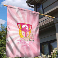Australia Cup Melbourne Horse Racing Garden Flag 2025 Champion Trophy With Horseshoe - Wonder Print Shop