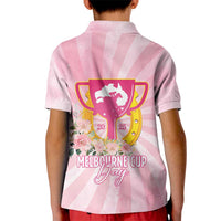 Australia Cup Melbourne Horse Racing Kid Polo Shirt 2025 Champion Trophy With Horseshoe - Wonder Print Shop