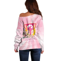 Australia Cup Melbourne Horse Racing Off Shoulder Sweater 2025 Champion Trophy With Horseshoe - Wonder Print Shop