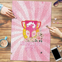 Australia Cup Melbourne Horse Racing Puzzle 2025 Champion Trophy With Horseshoe - Wonder Print Shop