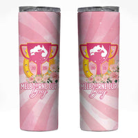Australia Cup Melbourne Horse Racing Skinny Tumbler 2025 Champion Trophy With Horseshoe - Wonder Print Shop
