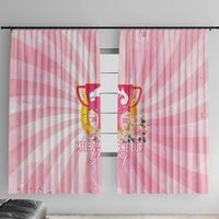 Australia Cup Melbourne Horse Racing Window Curtain 2025 Champion Trophy With Horseshoe - Wonder Print Shop