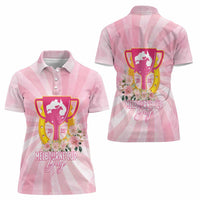 Australia Cup Melbourne Horse Racing Women Polo Shirt 2025 Champion Trophy With Horseshoe - Wonder Print Shop