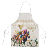 Australia Cup Caulfield Horse Racing Apron Champion Trophy Mix White Roses - Wonder Print Shop