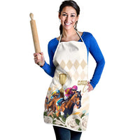 Australia Cup Caulfield Horse Racing Apron Champion Trophy Mix White Roses - Wonder Print Shop