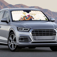 Australia Cup Caulfield Horse Racing Auto Sun Shade Champion Trophy Mix White Roses - Wonder Print Shop