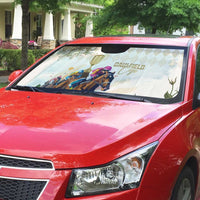 Australia Cup Caulfield Horse Racing Auto Sun Shade Champion Trophy Mix White Roses - Wonder Print Shop