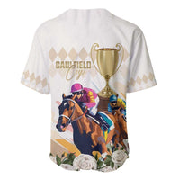Australia Cup Caulfield Horse Racing Baseball Jersey Champion Trophy Mix White Roses - Wonder Print Shop