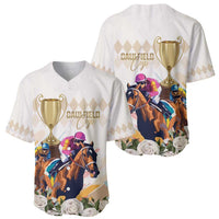 Australia Cup Caulfield Horse Racing Baseball Jersey Champion Trophy Mix White Roses - Wonder Print Shop