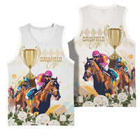 Australia Cup Caulfield Horse Racing Basketball Jersey Champion Trophy Mix White Roses - Wonder Print Shop