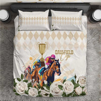 Australia Cup Caulfield Horse Racing Bedding Set Champion Trophy Mix White Roses - Wonder Print Shop