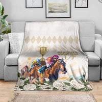 Australia Cup Caulfield Horse Racing Blanket Champion Trophy Mix White Roses - Wonder Print Shop